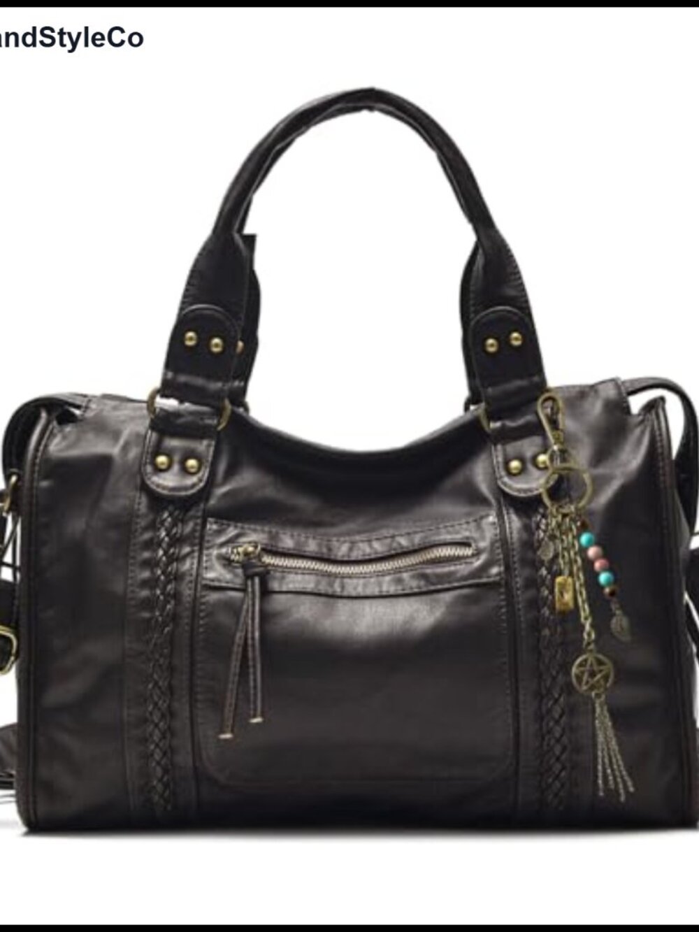 Women's Large Hobo Crossbody Bag Soft Faux Leather Vintage Y2K Shoulder Purse